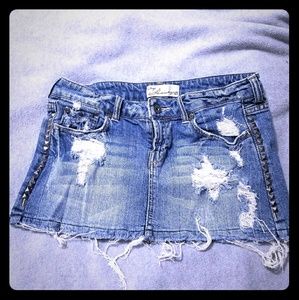 Vintage Havana Studded Denim Skirt